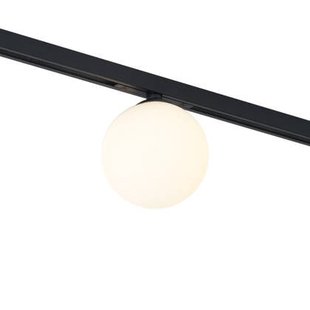 QAZQA Moderne plafondlamp zwart met wit glas voor railsysteem 1-fase