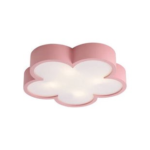 QAZQA Kinder plafondlamp roze met wit - Lucille