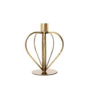 Sissy-Boy Gouden glazen kandelaar hart medium