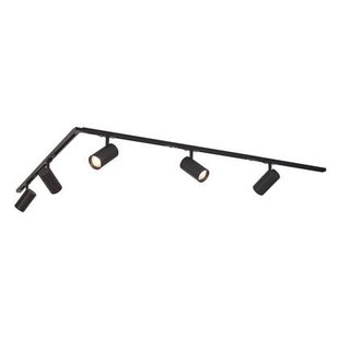 QAZQA Modern railsysteem met 5 spots zwart 1-fase - Iconic Mark