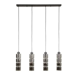 Giga Meubel - Hanglamp Glas - 4-lichts - 105x12x150cm - Cylinder