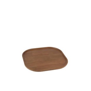 J-Line decoratie plateau - hout - bruin - small