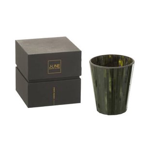 J-Line geurkaars Noa - Herbal Serenity - glas - groen - large - 60U