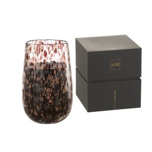 J-Line geurkaars Mia - glas - zwart|mix - large - 230U