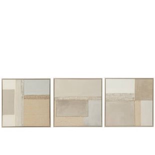 J-Line schilderij Tod - canvas|dennenhout - 3 stuks