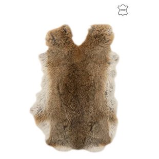 J-Line konijnenvel - imtatiebont - grijs|bruin