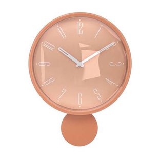 Vtw Living - Moderne Wandklok Oranje - 30 x 6 x 39.8 cm