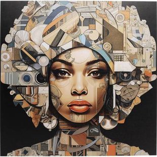 Wandfoto vrouw Art Geo 80x80cm Kare Design