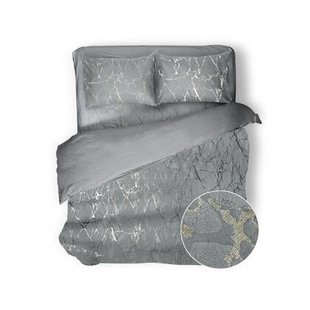 Eleganzzz Dekbedovertrek Marbel Foil Velvet - grey