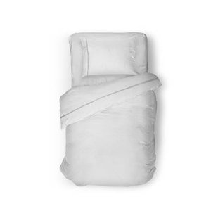 Eleganzzz Dekbedovertrek Uni Perkal Katoen Met Bies - wit
