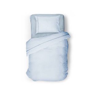 Eleganzzz Dekbedovertrek Uni Perkal Katoen Met Bies - licht blauw