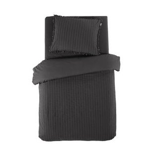 LINNICK Dekbedovertrek Katoen Renforcé Estina - anthracite