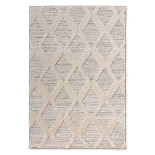 Tapeso Scandinavisch vloerkleed - Fjord Dvale grijs|crème - 60x100 cm