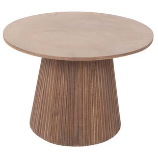 Giga Meubel - Salontafel Rond Donkerbruin Hout - 60x60x41cm - Salvador