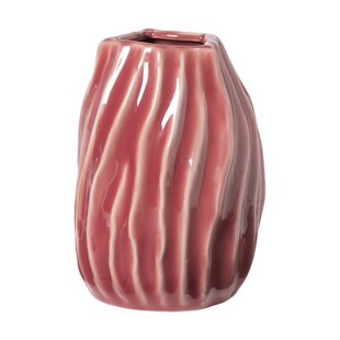 Vaas gedraaid - rood - ø13.4x17 cm