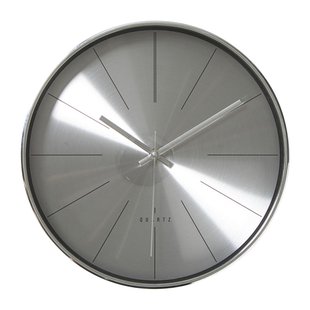 Wandklok - zilver - Ø30.5x4.3 cm