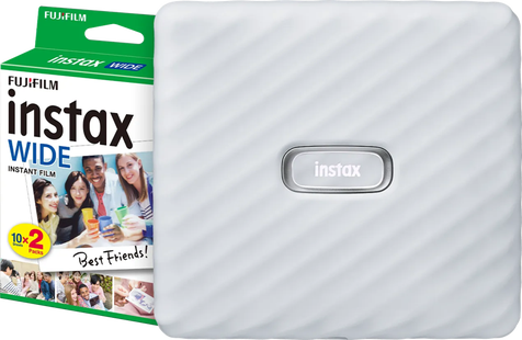 Fujifilm Instax Link WIDE Wit + Fujifilm Instax WIDE Film 10 x 2 pak