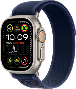 Apple Watch Ultra 2 4G 49mm Zilver Trail Band Blauw S/M