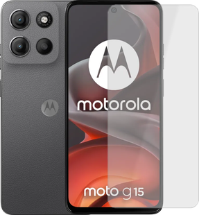 Motorola Moto G15 128GB Grijs 4G + Just in Case Tempered Glass Screenprotector