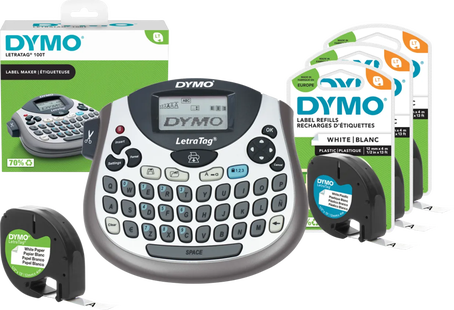 DYMO LetraTag LT-100T Labelprinter Qwerty + 3 extra labels