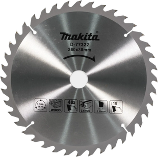 Makita Afkortzaagblad 260x30 40T