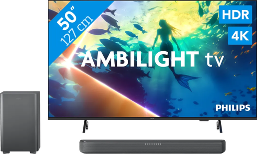 Philips Ambilight 50 PUS8000 4K (2025) + Philips TAB5309