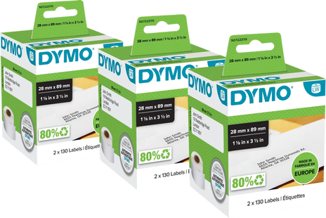 DYMO LabelWriter Adres Etiket 28 x 89 mm 260 stuks 3-pack