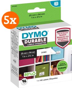 DYMO Duurzame LabelWriter Etiket 25x54mm 160 stuks 5-pack