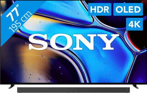 Sony 77'' Bravia 8 OLED 4K (2024) + Sony Bravia Theatre Bar 9 Zwart
