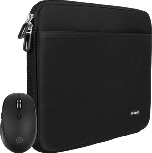 BlueBuilt Laptophoes 37 cm 15-16 inch S Zwart + Tradendum Muis