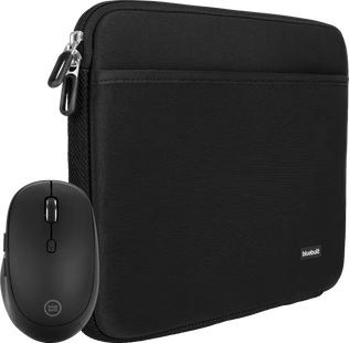 BlueBuilt Laptophoes 31 cm 13 inch S Zwart + Tradendum Muis