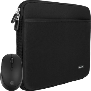 BlueBuilt Laptophoes 36 cm 15 inch S Zwart + Tradendum Draadloze Muis