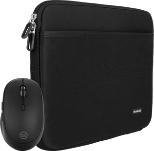 BlueBuilt Laptophoes 31 cm 13 inch M Zwart + Tradendum Muis