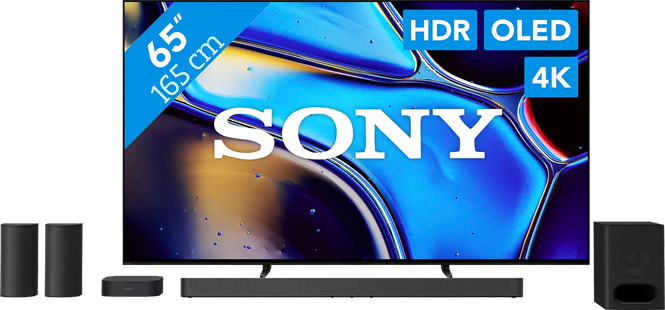 Sony 65'' Bravia 8 OLED 4K (2024) + Sony Bravia Theatre System 6 Zwart