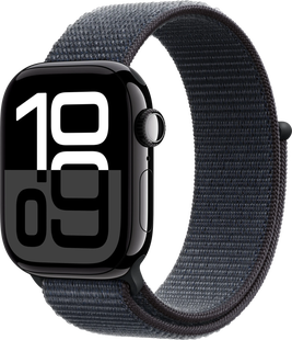 Apple Watch Series 10 42mm Zwart Sport Loop