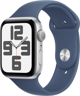 Apple Watch SE 2024 44mm Zilver Sportband M/L