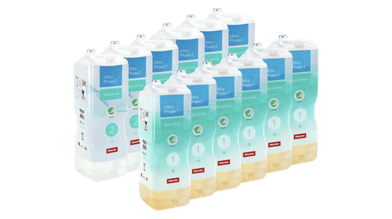 Miele set UltraPhase Sensitive 1 & 2 (12 flacons) - jaarpakket