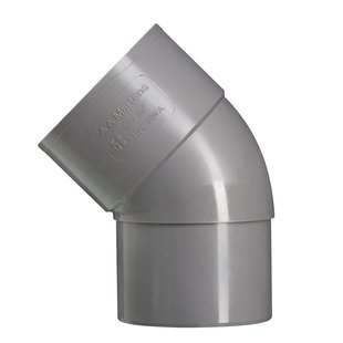 Bocht Martens - Pvc - Grijs - 80 Mm - 45° - 1 Lijmmof - Verjongd