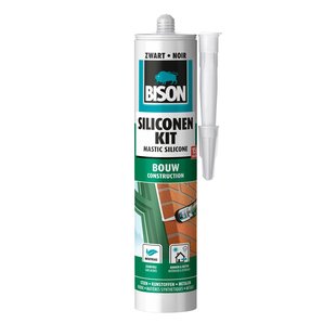 Bison Siliconenkit Bouw Zwart 300ml