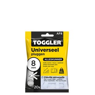 Toggler Universele Plug Alligator Af8 Kunststof - Diameter 8 Mm - 20 Stuks