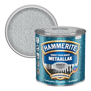 Hammerite Metaalverf Hamerslag Zilvergrijs H115 250ml
