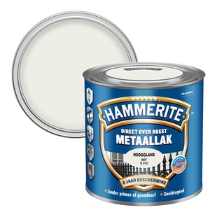 Hammerite Metaallak Wit S010 Hoogglans 250ml