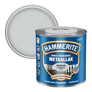 Hammerite Metaallak Zilvergrijs S015 Hoogglans 250ml