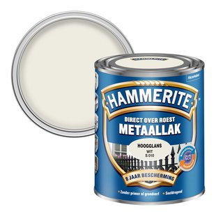 Hammerite Metaallak Wit S010 Hoogglans 750ml