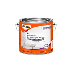 Alabastine Muurverf 2in1 Badkamer En Keuken Wit 2,5l