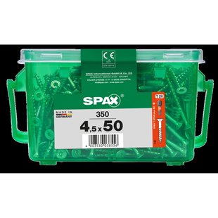Spax Universele Schroef T-star Wirox Verzonken Kop Torx T20 - 4,5x50mm - 350 Stuks + Bit