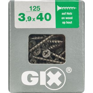 Spax Universele Schroef Gefosfateerd Zwart Verzonken Kop Pozi - 3,9x40mm - 125 Stuks