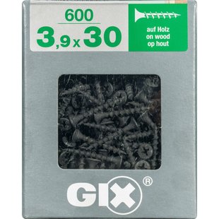 Spax Gipsplaatschroef Gefosfateerd Zwart Trompetkop Phillips Ph2 - 3,9x30mm - 600 Stuks