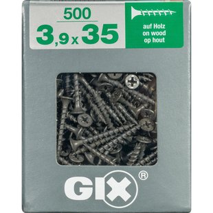 Spax Gipsplaatschroef Staal Trompetkop Phillips Ph2 Zwart - 3,9x35mm - 500 Stuks