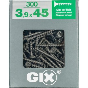 Spax Gipsplaatschroef Gefosfateerd Zwart Trompetkop Phillips Ph2 - 3,9x45mm - 300 Stuks